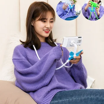 

360 Degree Lazy Neck Phone Holder Stand For Flexible Hanging Neck Lazy Chain Bracket Cell Phone Holder Stand