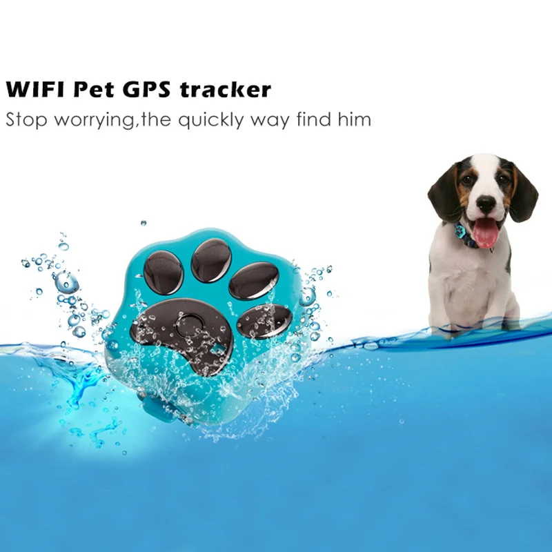 Умный 2G GSM водонепроницаемый IP67 Pet wifi+ gps+ LBS+ gps трекер ошейник для собак кошек в режиме реального времени бесплатное приложение гео-забор анти-потеря