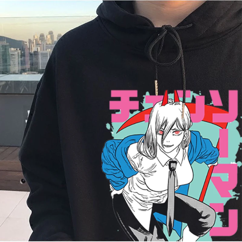 Hot Cartoon Chainsaw Uomo Felpe Con Cappuccio Uomo Divertente Anime Giapponese Streetwear Harajuku Manga Donna Felpe Grafiche Unisex Top Uomo