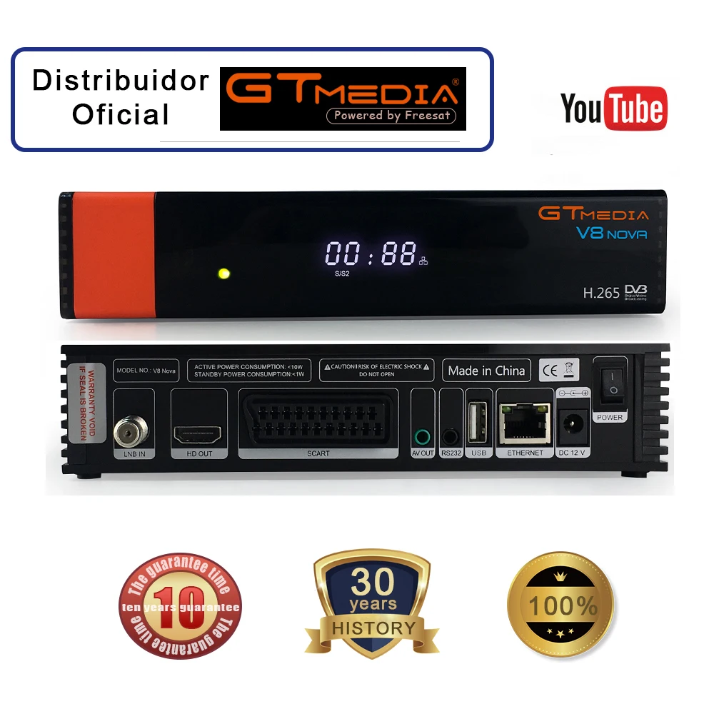 

GTMedia V8 Nova Digital DVB-S2 Satellite Receiver H.265 Built-in WIFI Full HD Freesat Spain TV decoder PK GT Media V8 V9 Super