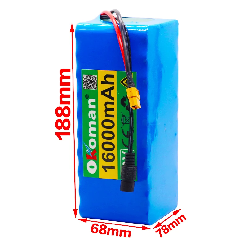 36v аккумулятор xt60 10S4P 16Ah аккумулятор 500W аккумулятор высокой мощности 42v 16000mAh электровелосипед Электрический велосипед BMS с зарядным устройством