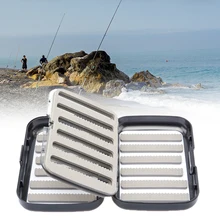 Коробка для рыболовных снастей двухсторонняя пенопластовая Водонепроницаемая пластиковая 4 отсека рыболовная коробка ловля нахлыстом приманка крючок приманки снасти для хранения