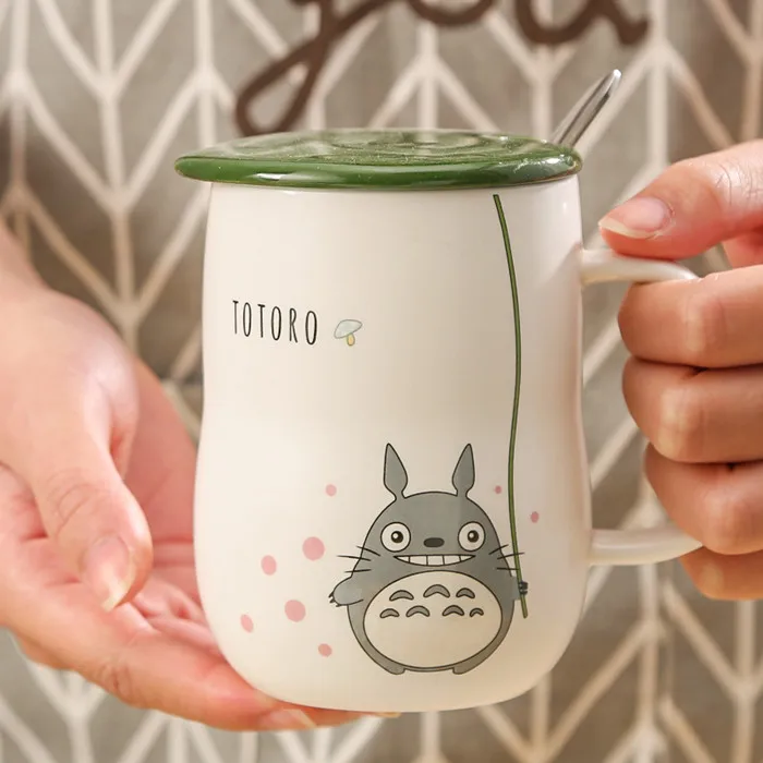 Япония милый мультфильм Миядзаки Тоторо кофе фарфоровая керамическая кружка с ложкой чашка с Тоторо подарок на день рождения Рождественский подарок