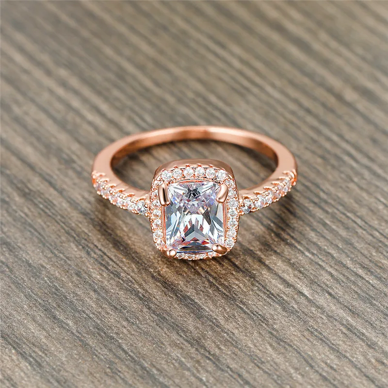 Crystal Black Stone Ring And Zircon Engagement Ring For Women_voghion.com