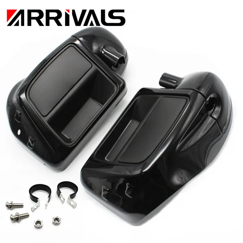 

Motorcycle Black Lower Vented Leg Fairing Glove Box Fit For Harley Touring Street Glide Ultra Road King 2014-2019