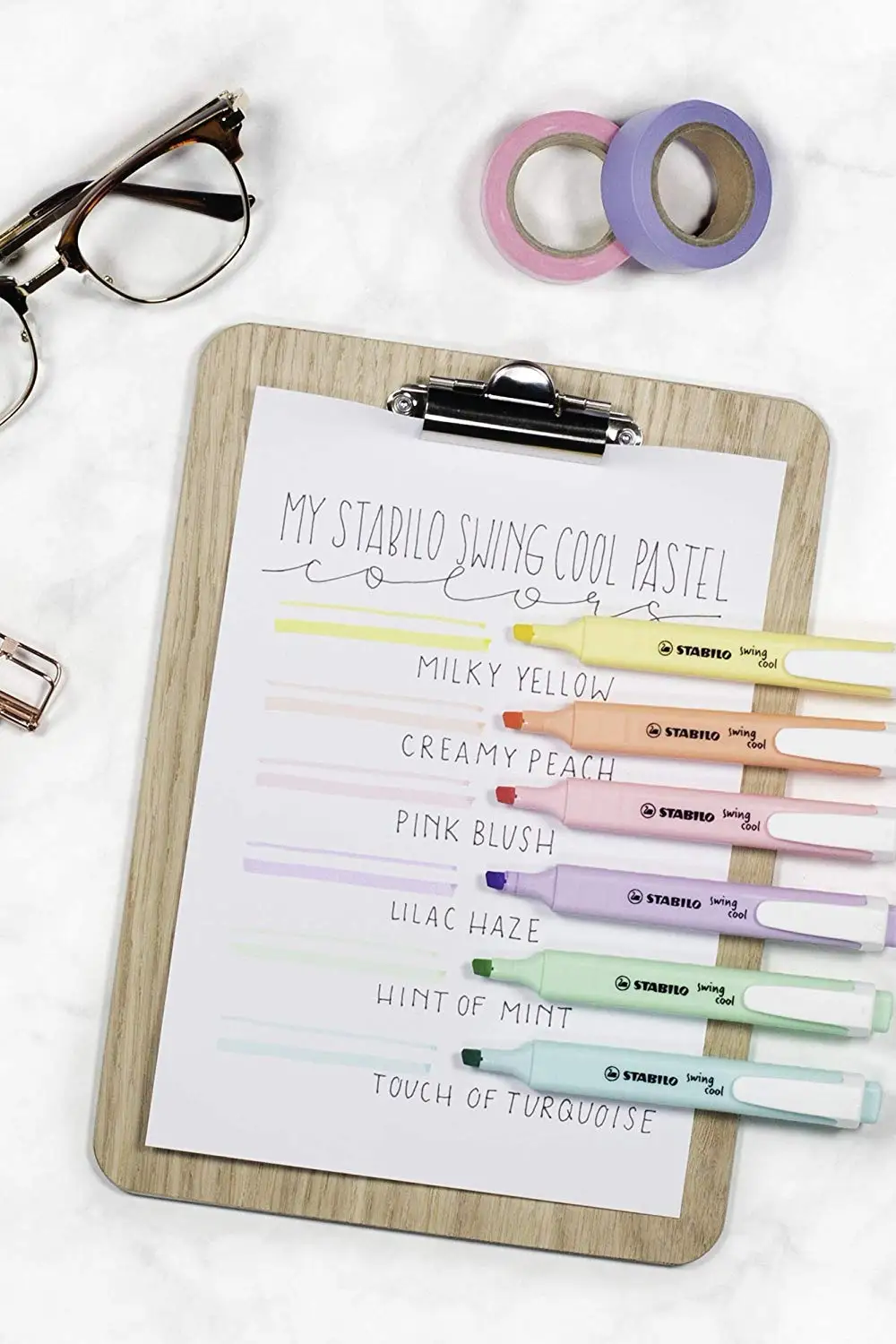 

Pack of 6 Assorted Colours STABILO Swing Cool Pastel Edition Macarons Colors Perfect for Bullet Journal Techo