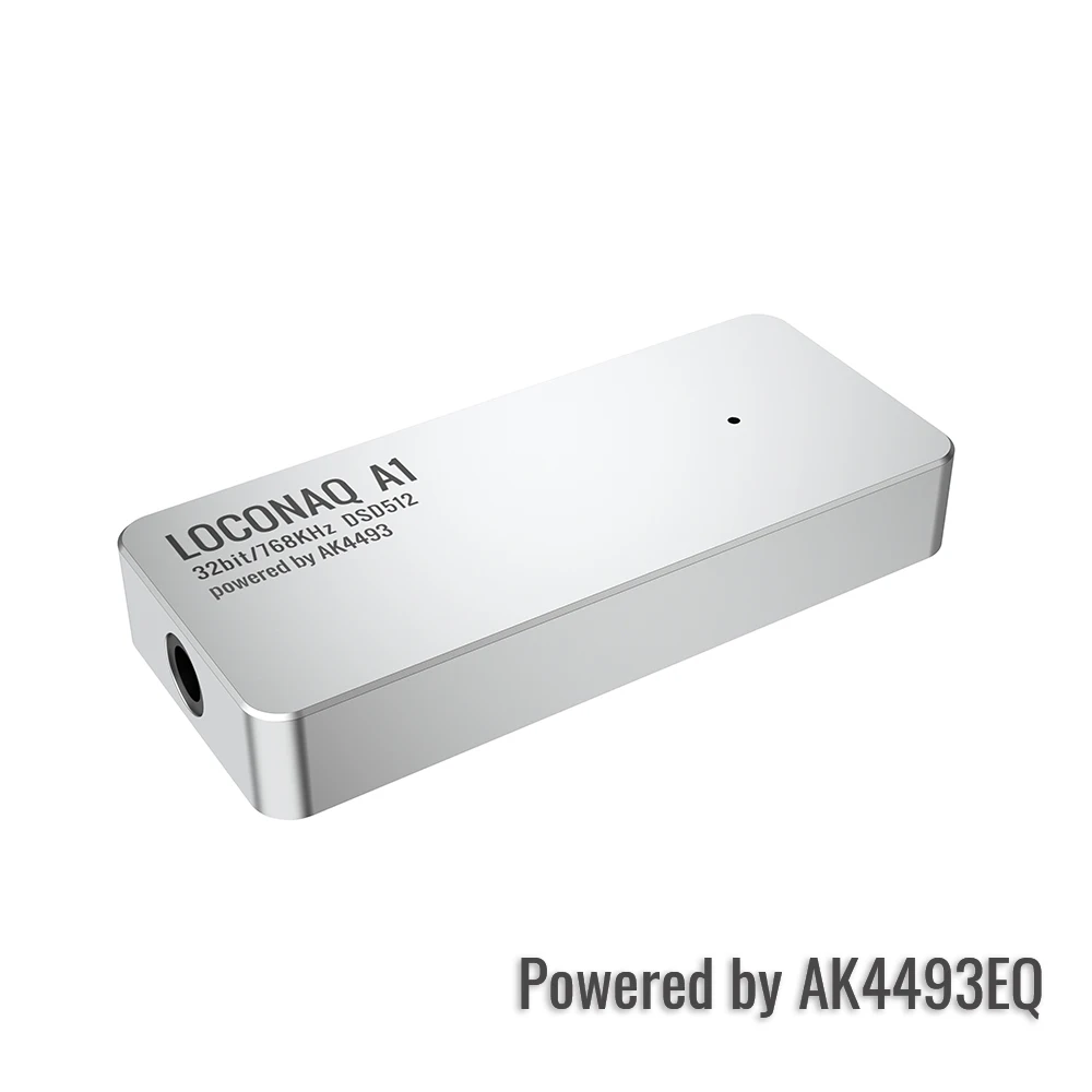 

LOCONAQ A1 USB Type C Headphone DAC Amplifier Digital Audio Dongle HPA AK4493 Native DSD512 32bit/768kHz 3.5mm Output 80mW Amp