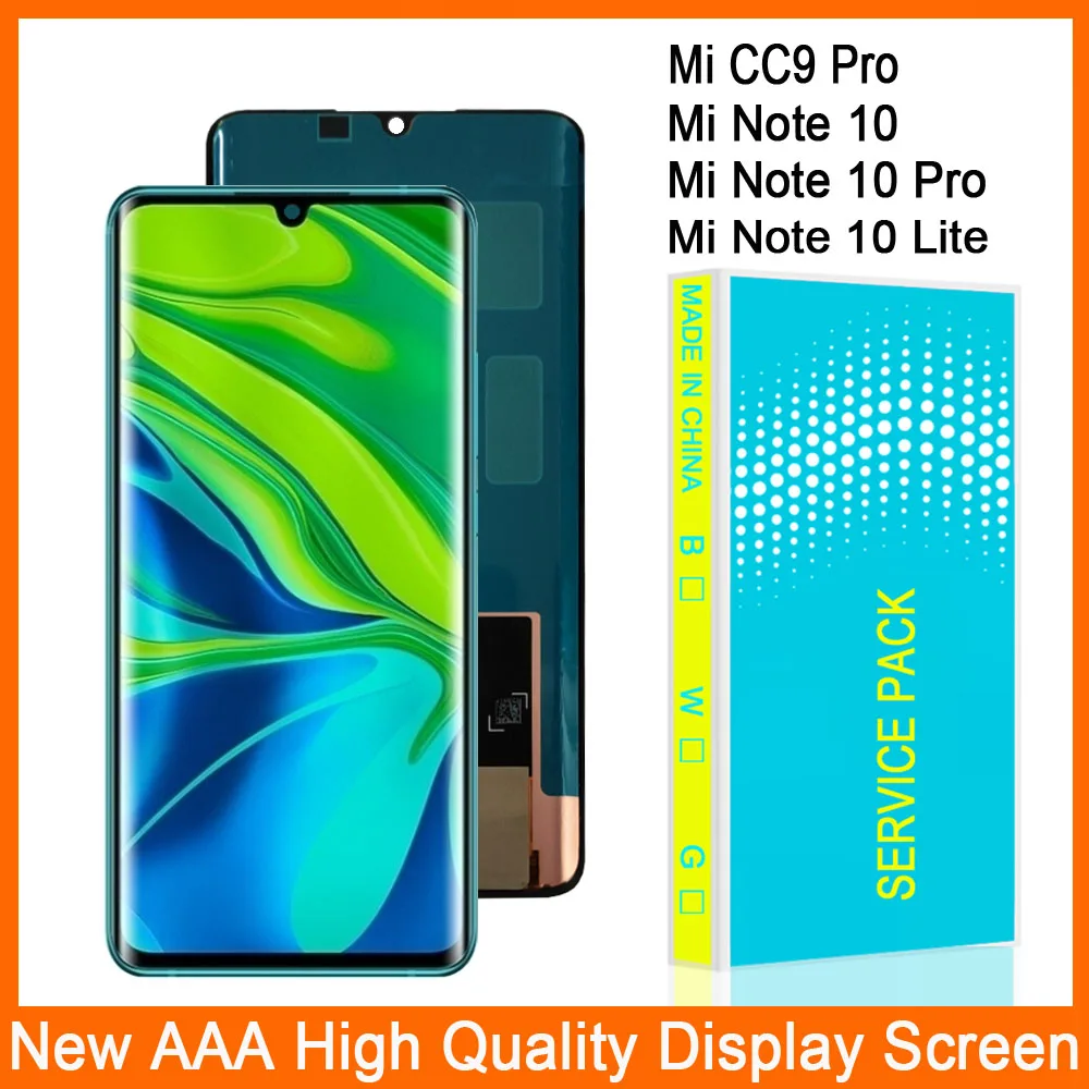 

6.47" inch LCD Display for Xiaomi Mi CC9 Pro LCD Touch Screen For Mi Note 10 Display For Mi Note 10 Pro Note 10 Lite Digitizer