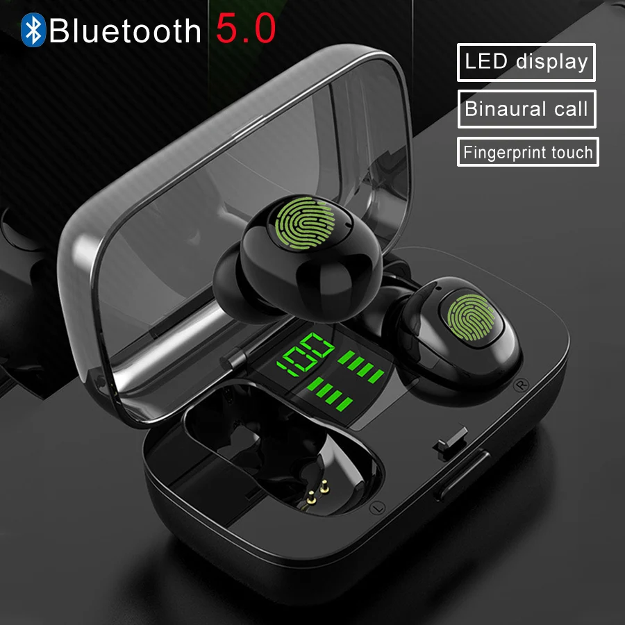 Сенсорное управление TWS 5 0 Bluetooth наушники беспроводные Handsfree HIFI стерео гарнитура с
