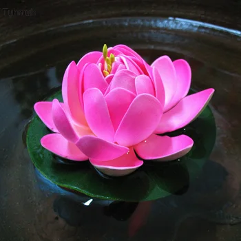 

15pcs 10cm Artificial PU Lotus Flowers DIY Home Decoration Accessories Fake Flower Fish Tank Water Lily Lotus Decoration