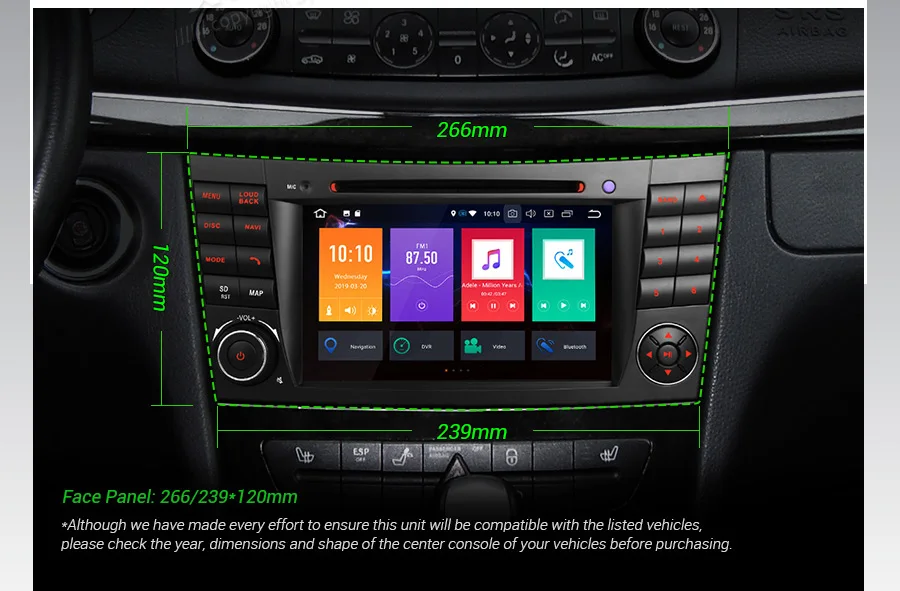 Top XTRONS 7"Android 9.0 Octa Core 4G RAM 64GB ROM Car DVD Player Multimedia GPS System TPMS SWC for Mercedes Benz E-Class W211 W219 4 Top XTRONS 7"Android 9.0 Octa Core 4G RAM 64GB ROM Car DVD Player Multimedia GPS System TPMS SWC for Mercedes Benz E-Class W211 W219 4