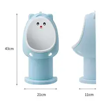 Горшок для туалета обучающий для маленьких мальчиков с милым медведем, вертикальный писсуар для маленьких мальчиков