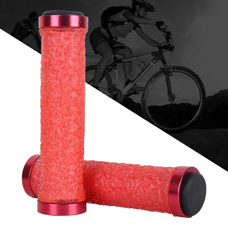 

NEW-1 pair Bicycle Grips Bike Soft Non-Slip Handlebar Grips Ends Cycling Parts Silicone Crystal Handle Grips MTB Road Bike Grips