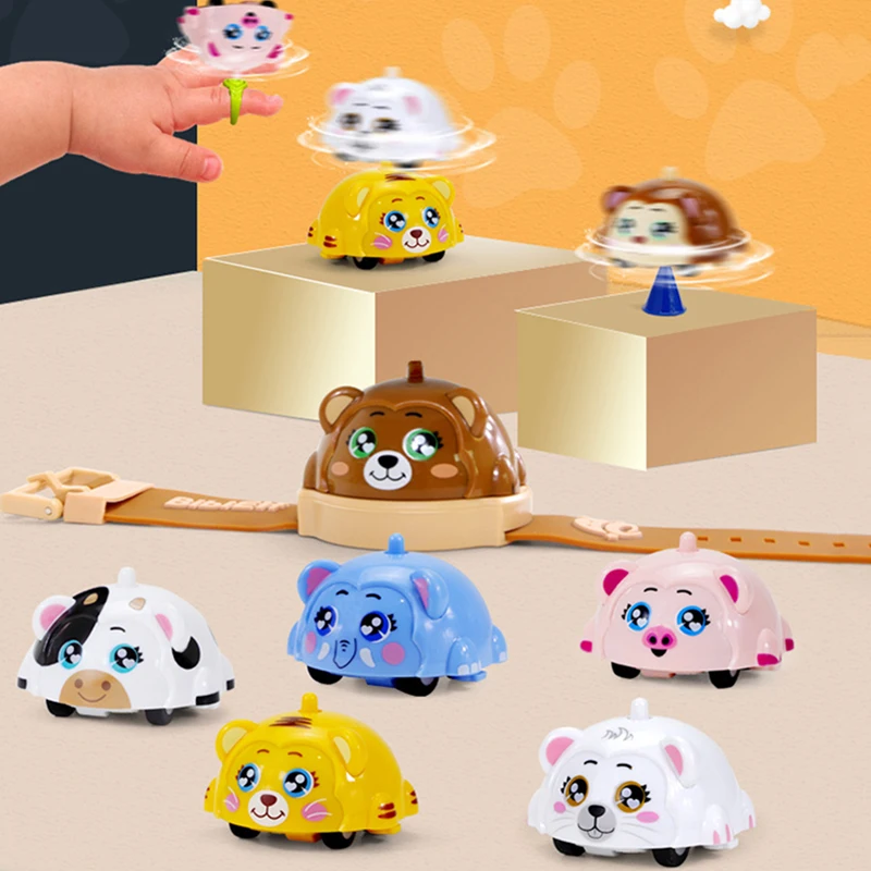 

12Types New Inertial Gyroscope Car Animal Rotating Watch Children's Fingertips Magic Flying Toys Gift Baby Boy Girl Toys