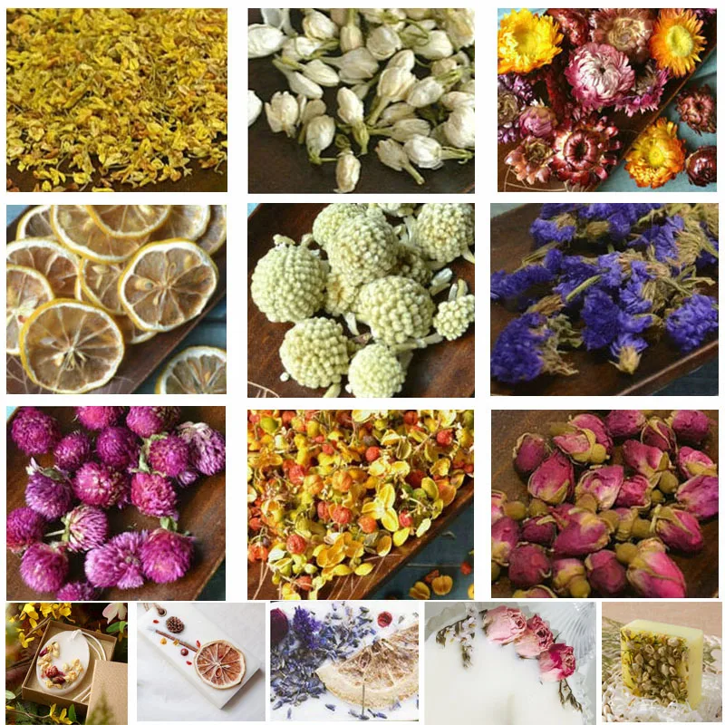 

5G DIY Decorative Petal Dried Flowers Tea For Glass Tea Candle Holder Decoration Soy Wax Pure Natural Aromatic Raw Material