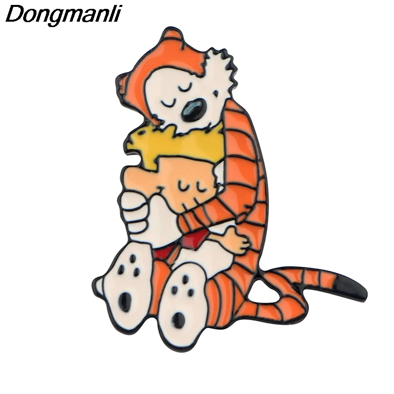 P4086 Dongmanli ювелирные изделия Хоббс Тигр металл эмаль булавки и броши милый лацкан