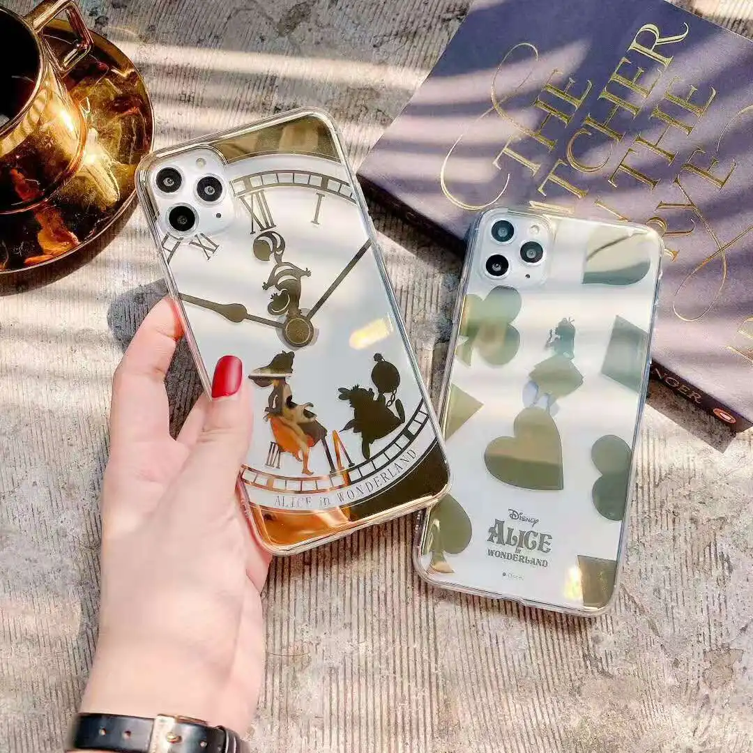 Fashion Princess Cartoon Mermaid Case For iphone 6 6S 7 8 Plus X XR XS MAX 11 Pro Soft clear Cover Alice Clock Math Luffy |