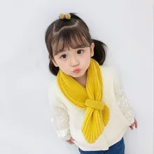 Детский зимний шарф с помпоном, детский шарф для девочек, для мальчиков Теплый для шеи теплые шарфы, вязаный шейный платок, шарф B024