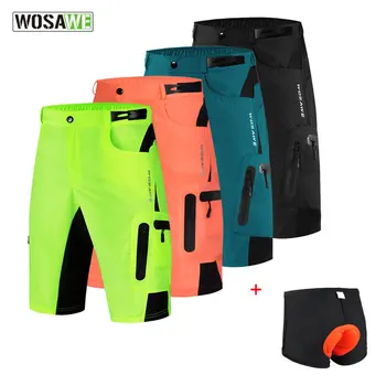 

WOSAWE Men's Cycling Shorts Reflective Anti-sweat MTB Shorts Outdoor Sports Bicycle Short Pants Mountain Shorts Water Resistant