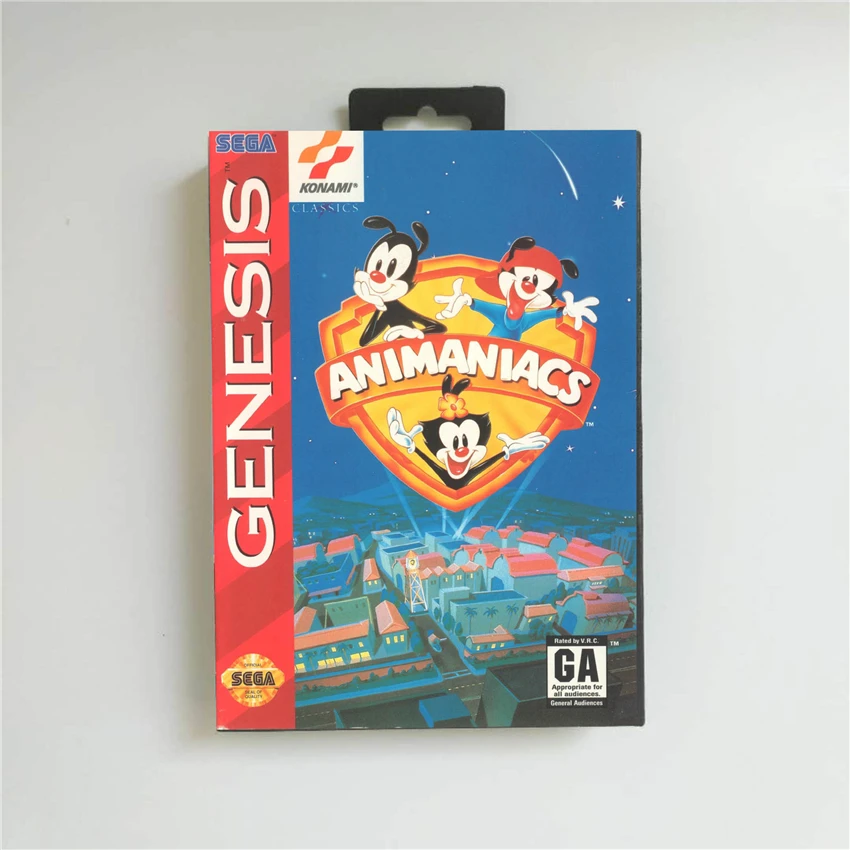 Animaliacs-крышка США с розничной коробкой 16 бит MD игровая карта для Sega megadrive Genesis игровая консоль