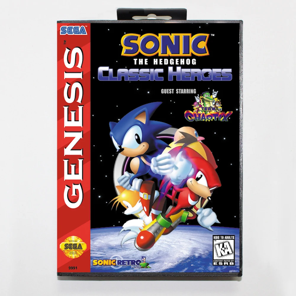 Sonic Classic Heroes 16bit MD Game Card For Sega Mega Drive