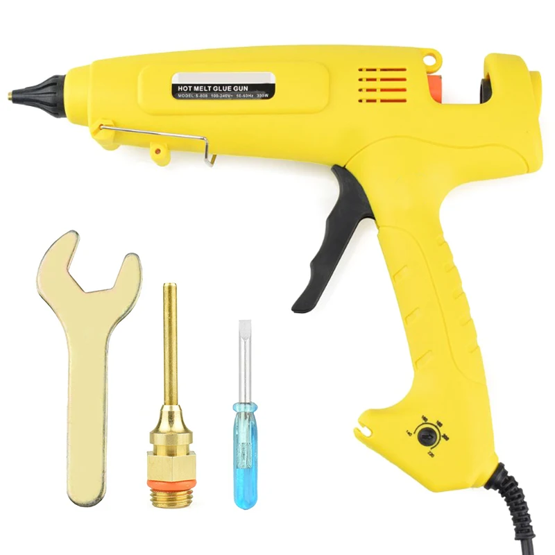 

Hot 300W Hot Melt Glue Tool Smart Temperature Control Copper Nozzle Heater Heating 220V Wax 11Mm Glue Stick Eu Plug