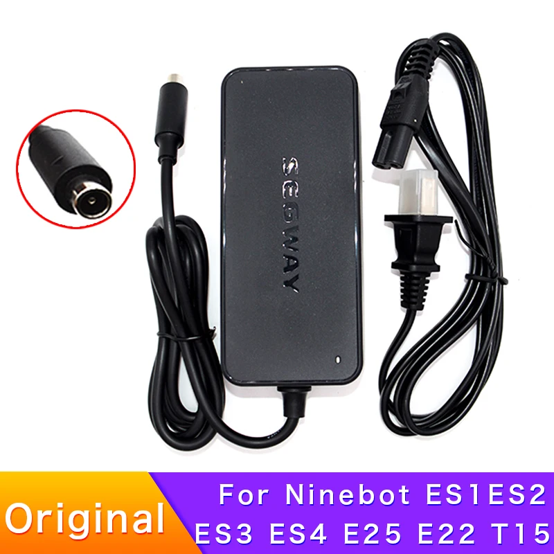 

Original Charger for Segway Ninebot Kickscooter ES1 ES2 ES3 ES4 E22 E25 T15 Electric Scooter Charger Adapter Accessories