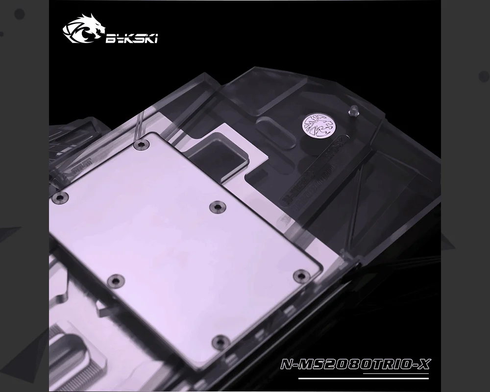 Bykski N-MS2080TRIO-X, полное покрытие видеокарты блок водяного охлаждения, для MSI RTX2080 Gaming X TRIO