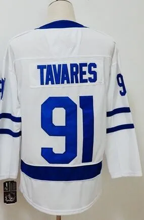 Все сшитые мужские трикотажные изделия Auston Matthews John Tavares Mitchell Marner - Цвет: Слоновая кость
