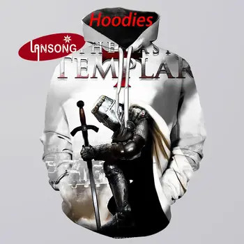 

hoodies 3d print knights templar harajuku sweashirts/pants jacket men short homme clothes men hip hop streetwears coat trousers