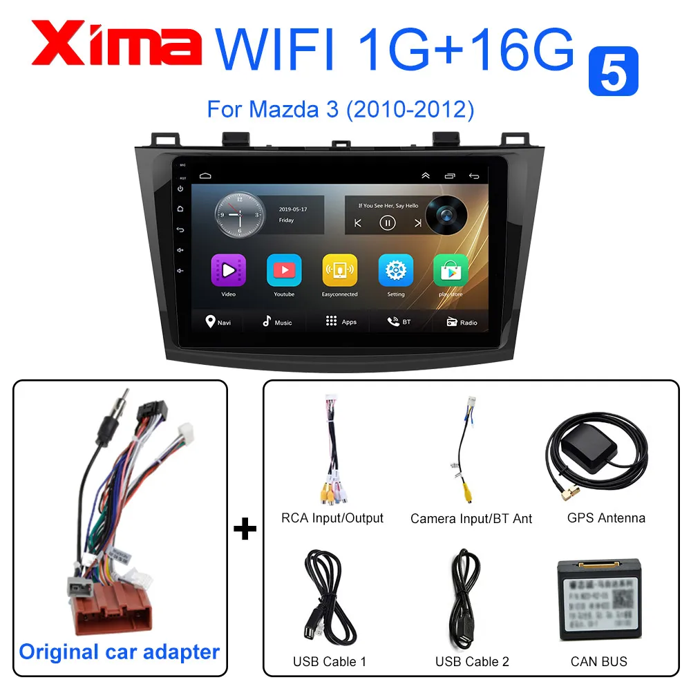 " RAM2G+ 32G Android 9,0 Автомагнитола gps навигация для Mazda 3 2004-2013 maxx axel Wifi авто стерео автомобильный dvd мультимедийный плеер - Цвет: 1G-2010 to2012-1