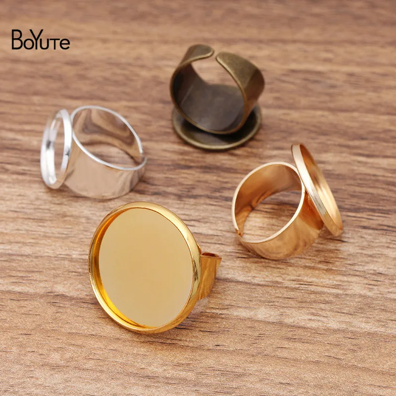 BoYuTe (20 шт./лот) 16 18 20 25MM кабошон основание кольца Diy иных металлических