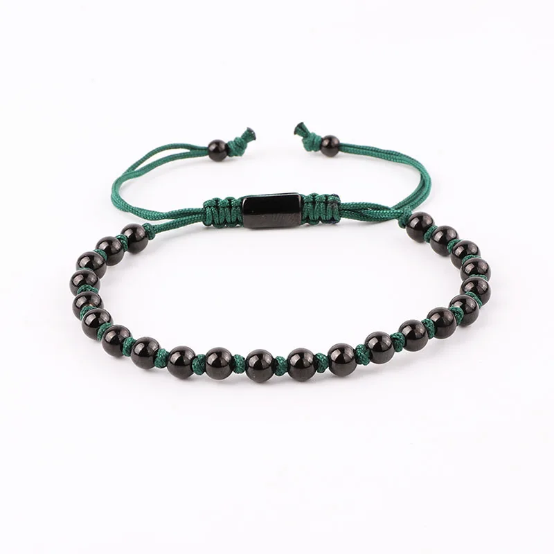 New Design High Quality 5mm Stainless Steel Beads Handmade Custom Macrame Adjustable Bracelet Jewelry For Men - Image 5