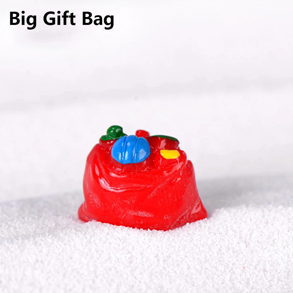 Big Gift Bag 1 шт. подарок Кукольный дом, игрушки бонсай Рождественский Декор микро пейзаж Санта Клаус фигурки, миниатюры снеговик DIY декорации аксессуары - Цвет: Big Gift Bag
