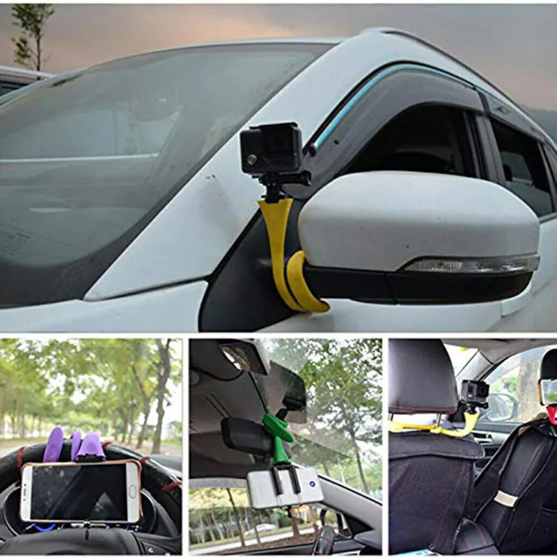 Желтая Гибкая селфи палка Bluetooth беспроводные штативы с дистанционным