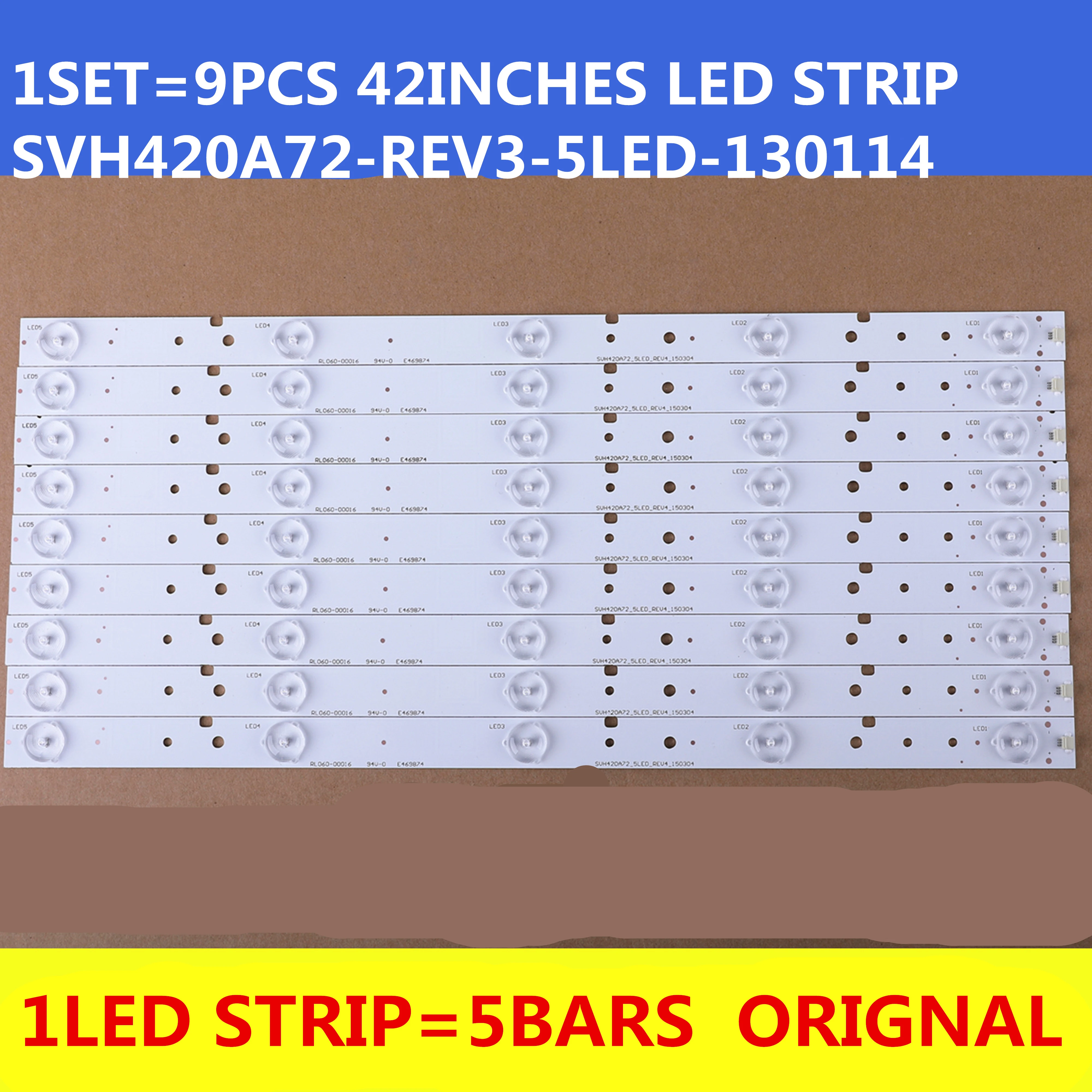 LED backlight Strip 5 lamp for 2014CHI420 LED42K188 LM41-00094A LED42K320U HD420DF-B21/S1 LM41-00107D SVH420A72 led42EC110JD battery powered led strip lights with remote
