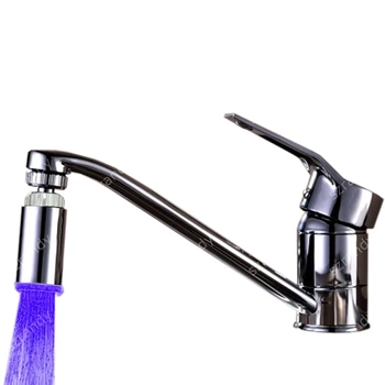 

Homely Commonly Used Stainless Stell ABS LED Kitchen Faucet with single blue color