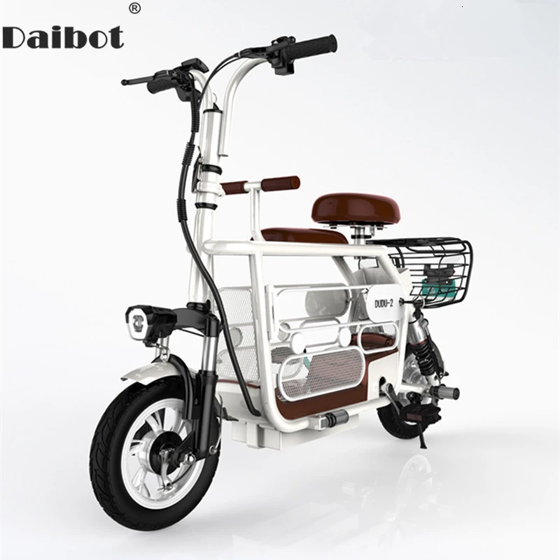 

Folding Electric Bike 400W 48V Electric Bicycle Max Range 85KM Electric Kick Scooter For Adults Kids With Seat White/Blue