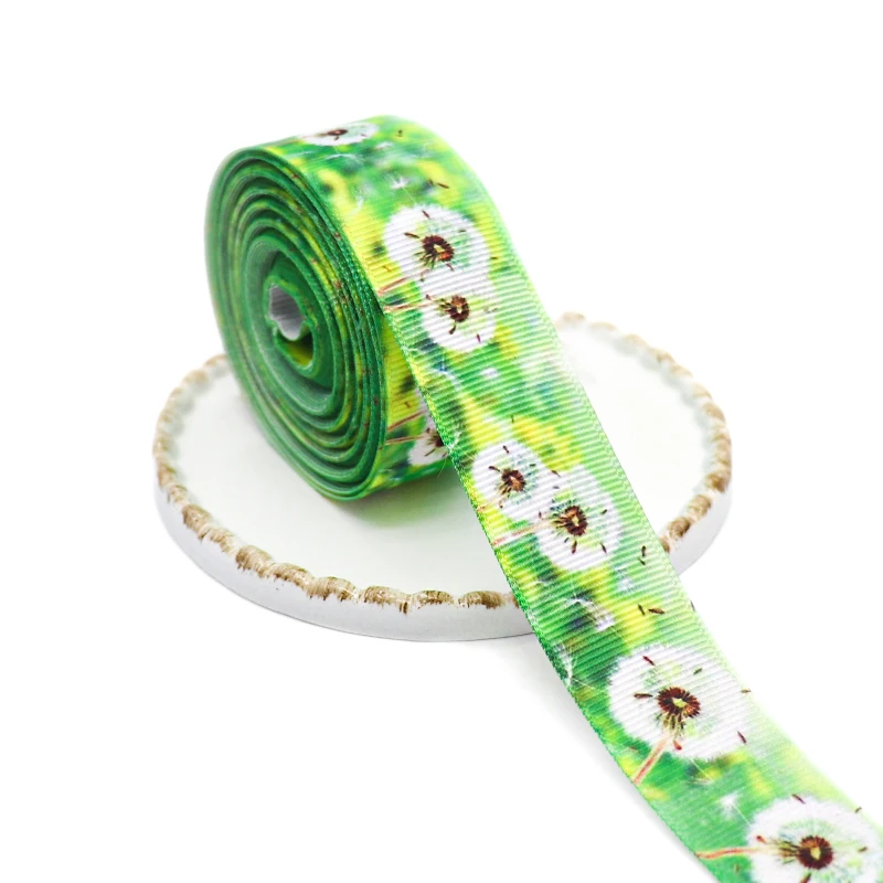 Ribbon Decoration,Ribbon Supplies,Grosgrain Ribbon,Sewing Ribbon,5 Yards 1" 25MM Flowers Printed Grosgrain Ribbons,For Hair Bows DIY Handmade Materials