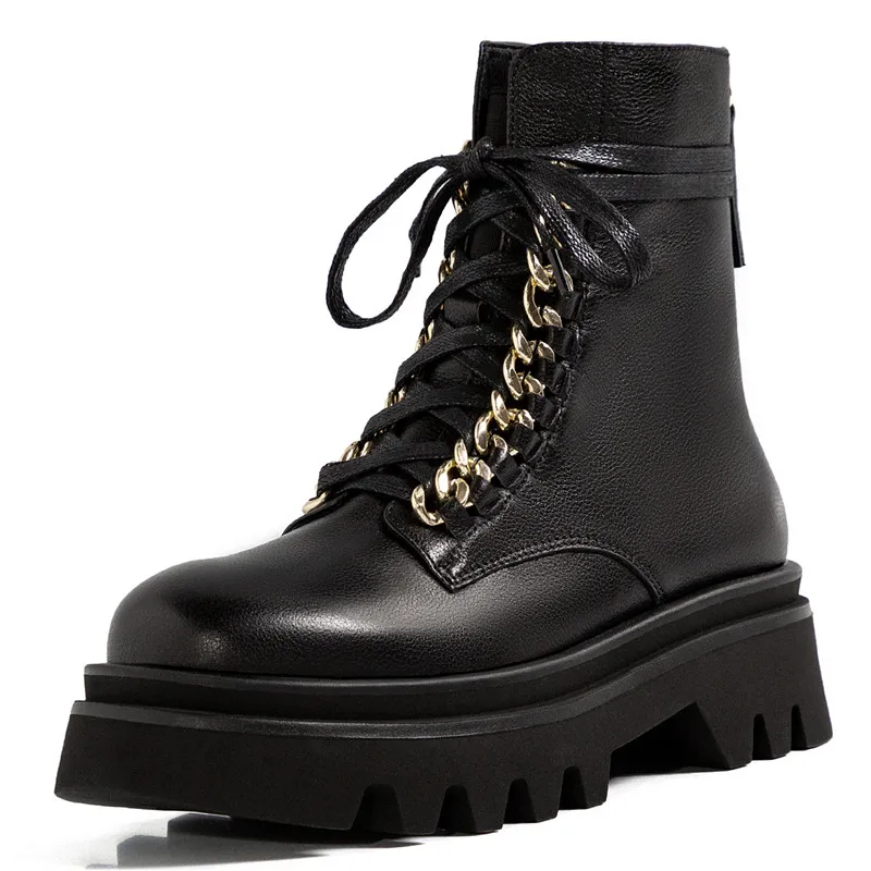 Женские кожаные ботинки Timberland на платформе повседневные массивной подошве Осень