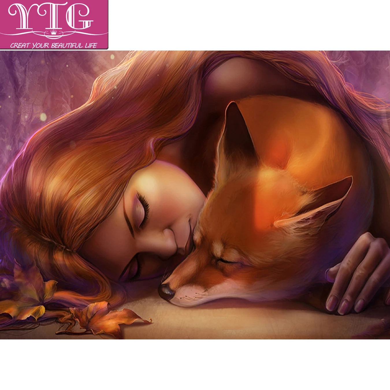 &quotFox&quotDiamond Painting Full&quotGirl&quotDiamond Embroidery Cross Stitch 5D Wall Sticker Round Rhinestone Mosaic Kits Home Decor Art | Дом