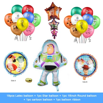 

22pcs/set Toy Story Woody Peep Buzz Lightyear Latex Balloons Happy Birthday Boys Hero Party Gift Decoration Kid Globos