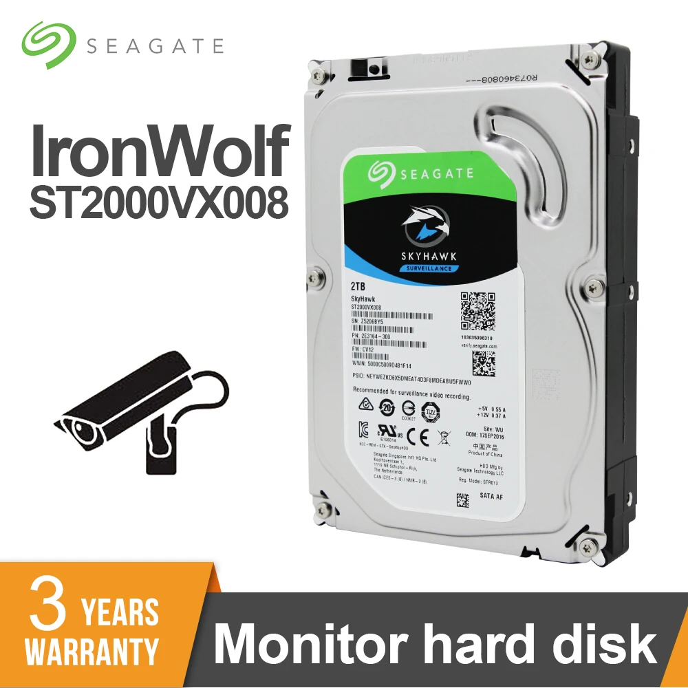  Seagate 2TB SATA 35 pulgadas 5900 RPM 6 Gb/s 64MB Cache HDD Video disco duro de vigilancia disco du
