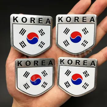 

4x Korea Korean Flag Car Trunk Emblem Badge Motorcycle Sticker Decals Fairing
