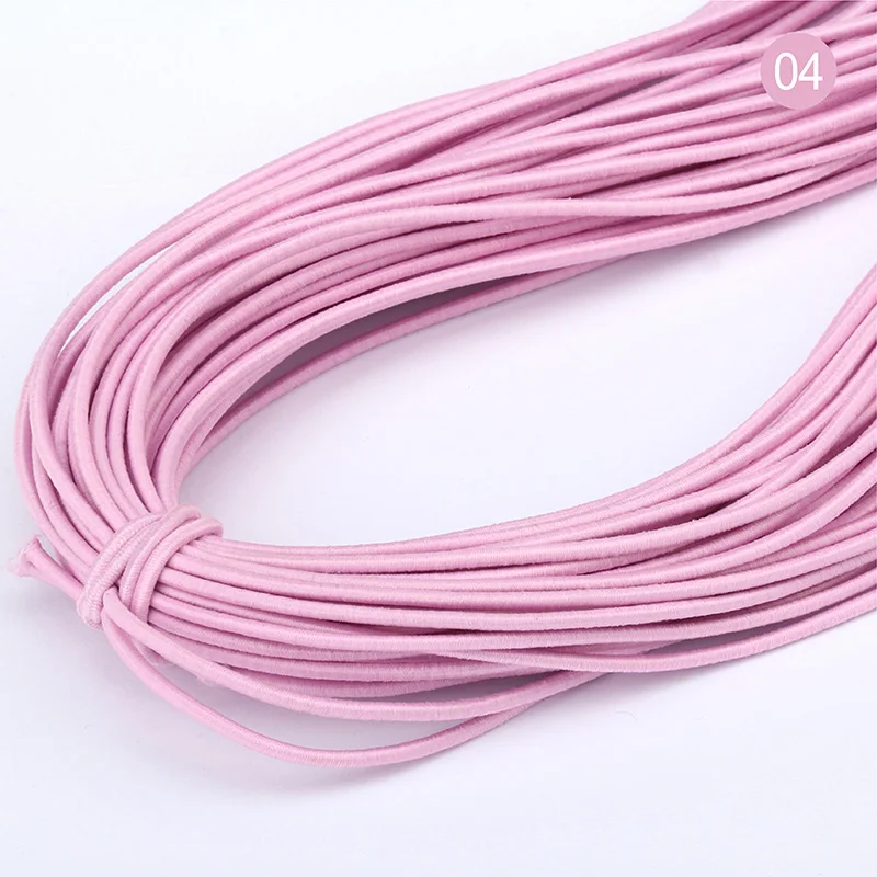 43 метра 2 мм экологически чистый круглый резиновый эластичный шнур эластичные ленты Веревка Ювелирные браслеты изготовление одежды бирка DIY ремесло - Цвет: Pink