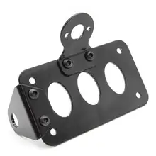 Мотоцикл боковое Крепление номерного знака кронштейн комплект задние фонари кронштейн для Harley Bobber Chopper хром черный аксессуары