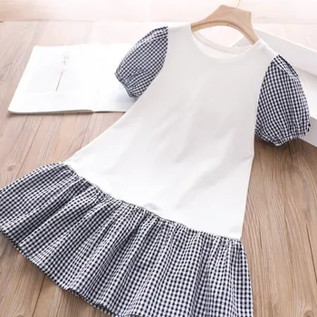

2020 Summer Girls Plaid Dress Wholesale Children's Clothing