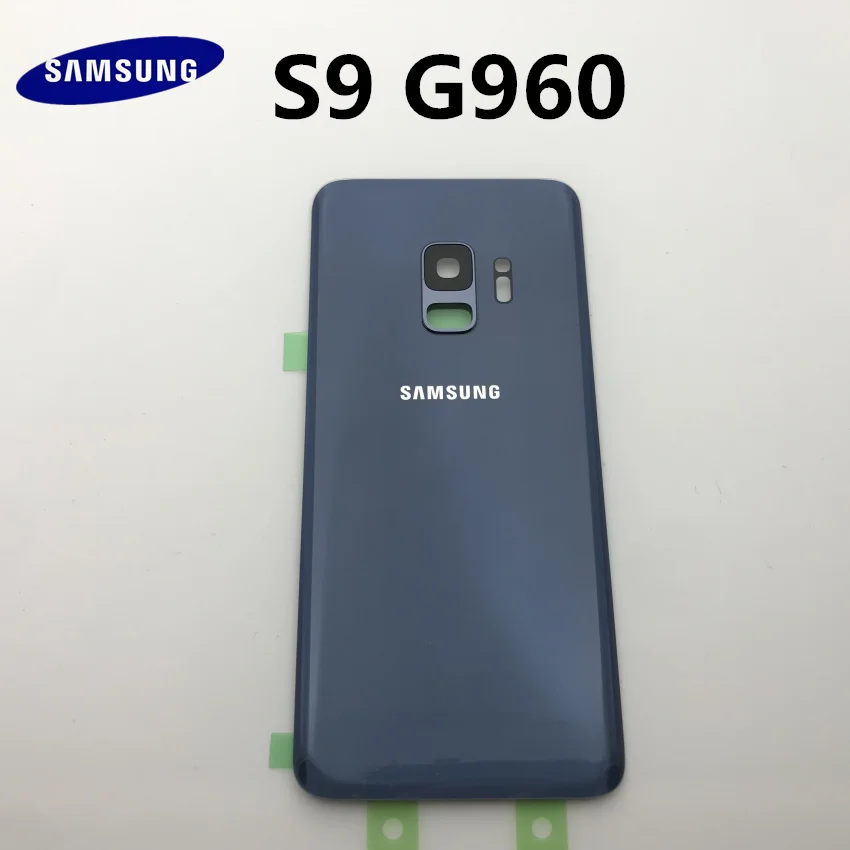 10 шт.,, новинка, для samsung Galaxy S9 edge, G960, G960F, SM-G960F, Задняя стеклянная крышка, задняя крышка, крышка батареи, замена корпуса - Цвет: blue