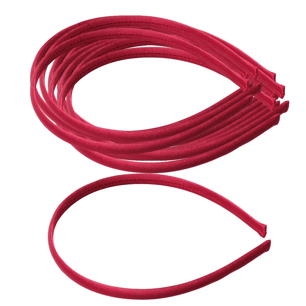 10pcs 10mm Wide Satin Headband Hair Band Alice Band Hairbands Head Wear