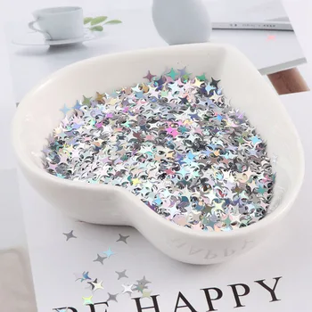 

Aurora Borealis Four Point Star Iridescent Confetti Holographic Cross Star Glitter Flakes Kawaii Resin Art Inclusions